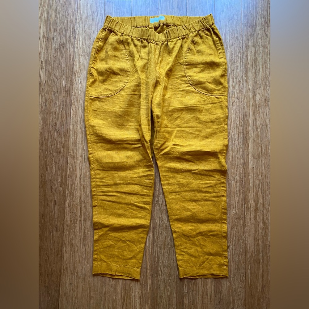 NotPerfectLinen Genova pant in Saffron